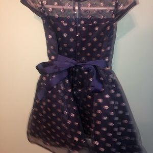 Formal Navy Blue Sparkle Dress